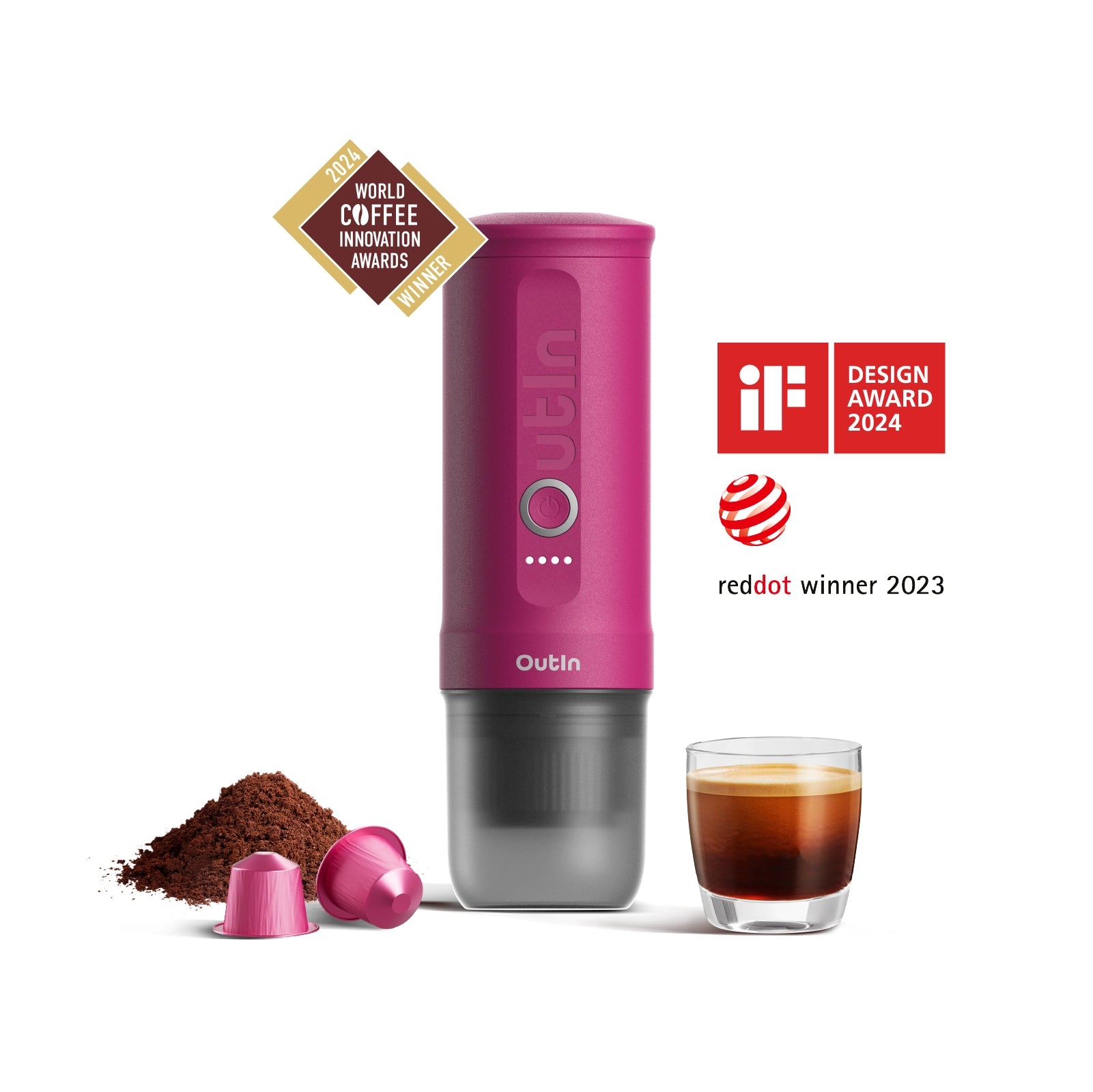اسپرسو ساز همراه نانو (سرخابی) – Nano Portable Espresso Machine (Crimson Red)